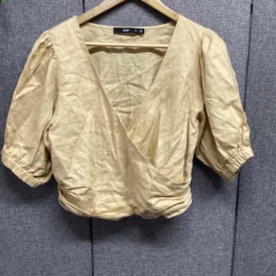 Sportsgirl linen top  Size 12 Beige 