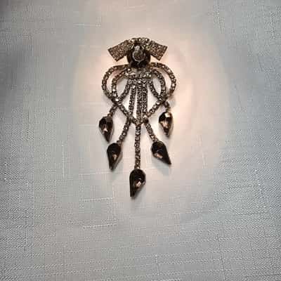 Womens Vintage Rhinestone and Crystal Pendant