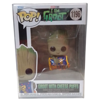 Funko Pop! I Am Groot #1196 Groot with Cheese Puffs Bobble-Head Figure