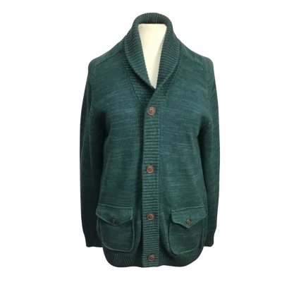 Bauhaus Womens  Size M 100% Cotton Shawl Collar Cardigan 