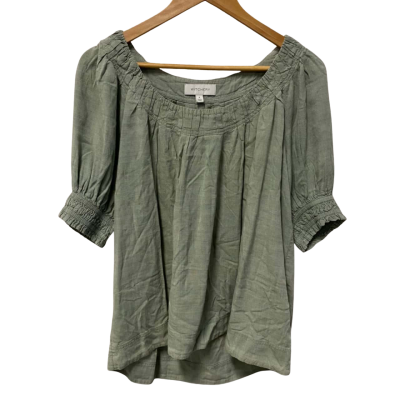 Witchery Womens  Size 8 3/4 Sleeve Top Green 