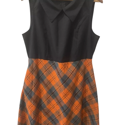 Revival Womens Dress Size 16 Black  / Grey / Orange 