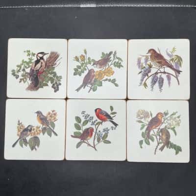 Laminated Melamine Adsum of Exeter Bird Coasters