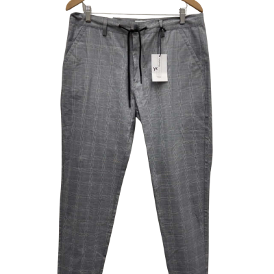 Yd. Mens Size 34 Chinos / Cropped Pants Grey Checked RRP $99.99 