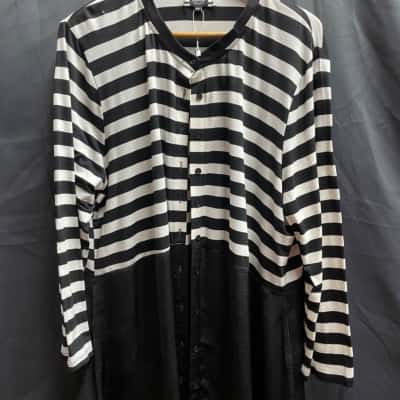 Clarity By Threadz Womens Size XXL Black & White Striped Dress