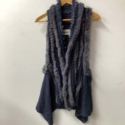 Loobies Story sleeveless Longline Cardigan Blue (i)