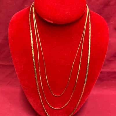  Women's gold toned 4 strand Necklace 