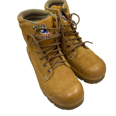 Steel Blue Argyle Lace-Up Safety Boots with Bump Cap (332102) In Wheat Size 10.5