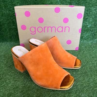 Gorman Orange Disco Mules Size 40