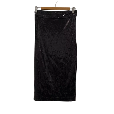 Forever New Women's Size 6 Pencil Sequin Skirt Black  