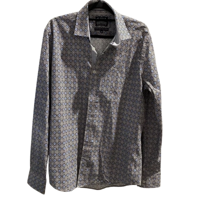 Thompson & Richards Mens  Size M Long Sleeve Shirt Blue / Floral RRP $119.95