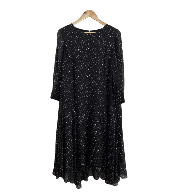 Blue Illusion Womens  Size M Starry Night Silk Dress