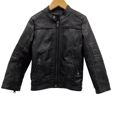 LJYH Kids Size 3 / 4 (100cm) Faux Leather Jackets Black  