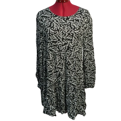 Sportsgirl Womens  Size 14 Casual Dress Black  / Floral / White 