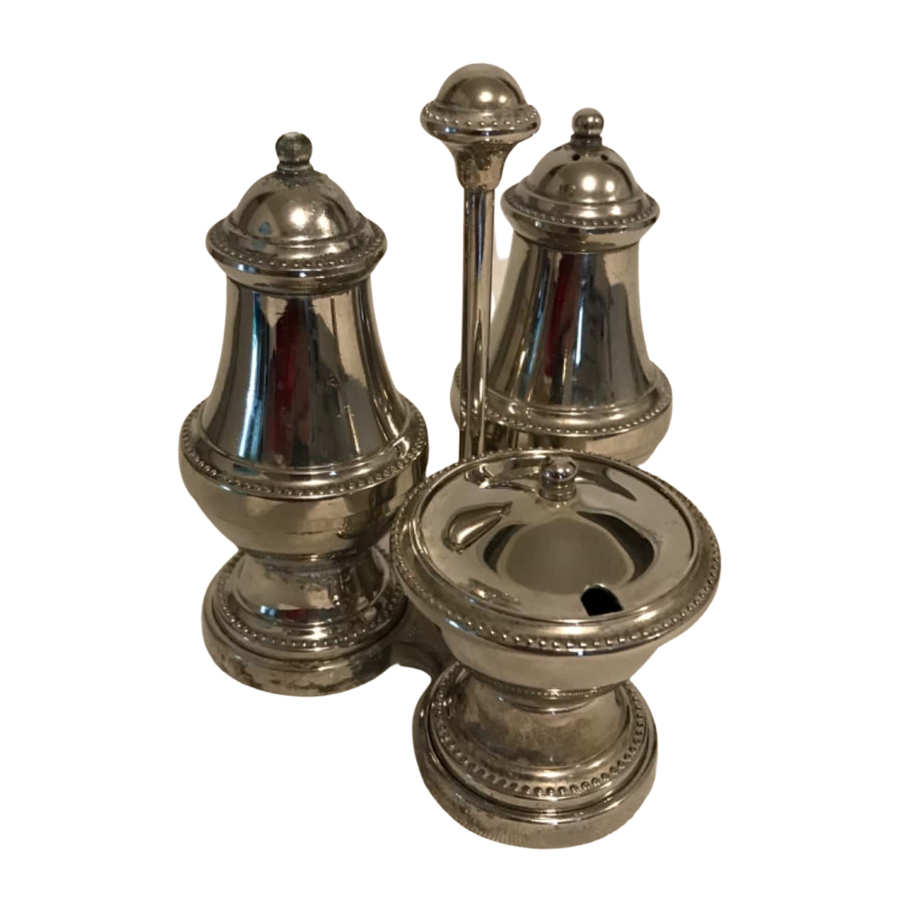 Vintage Tableware Trio On stand No Hallmarks (s)