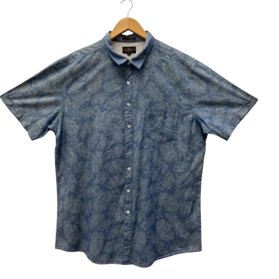 *NEW* Rodd & Gunn Men's Size XXL – Ryeland Short Sleeve Shirt (LP2236) – Chambray / Morning Sky (RRP $149)