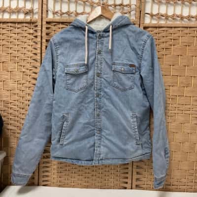 NEW Skylark Kids Size 16 Light Denim RRP $59.99 Hoodie Jacket Jumper 