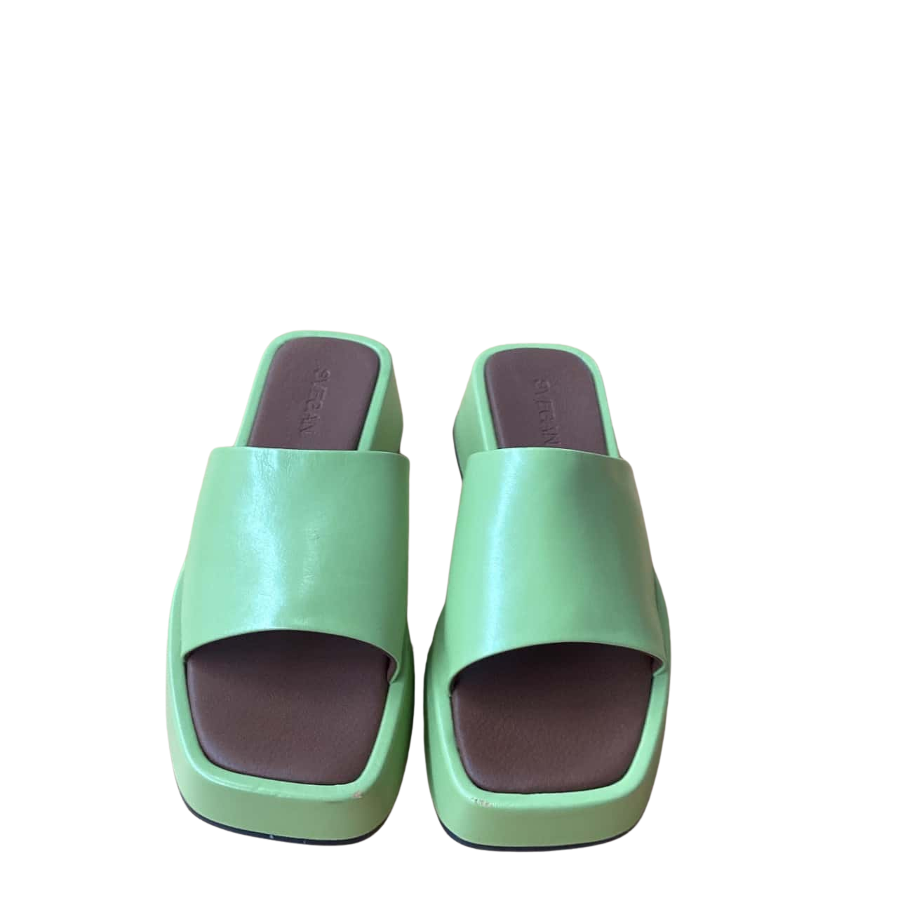 Svegan Womens Size 37 Green slides(s)