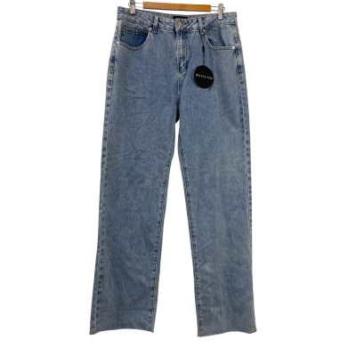 Brand New - White Fox - Womens Jordyn High Waisted Straight Leg Jeans - Size XL - Blue 