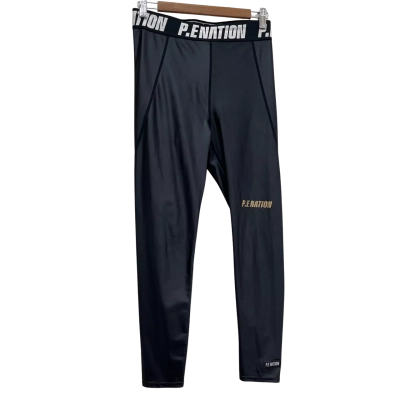 P.E Nation Womens Black Polymide Pants Size L 
