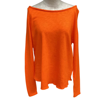 American Vintage  Size L Long Sleeve Top Orange 