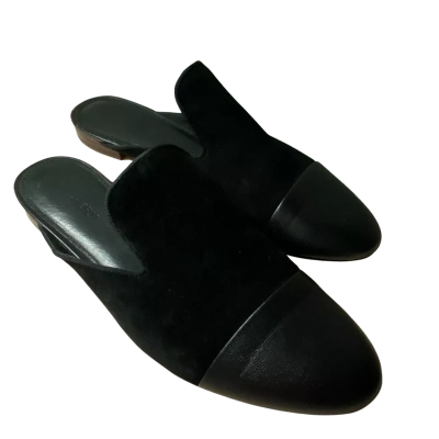 Witchery Black Leather Slides Size 39