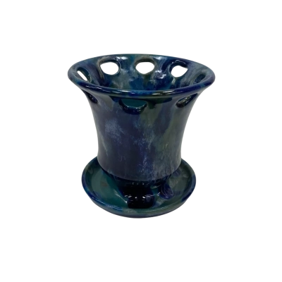 Beautiful Blue Ceramic Toothbrush Holder!