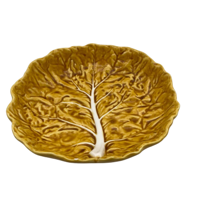 Vintage Casa Pupo 23cm Yellow Cabbage Leaf Bowl