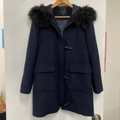 Portmans Womens  Size 8 Winter Coat Navy Blue 