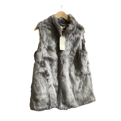 beme Womens  Size XS Fur Coat Grey 