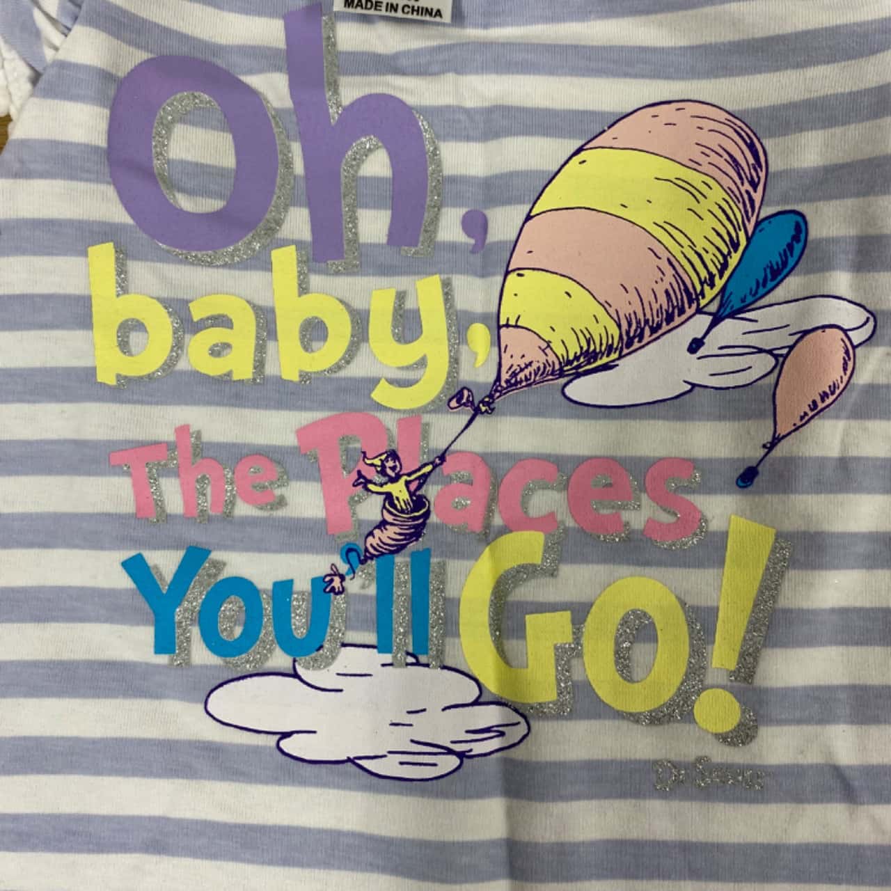 Dr Seuss Oh, Baby The Places You'll Go Kids Size 0 Onesie/Romper ...