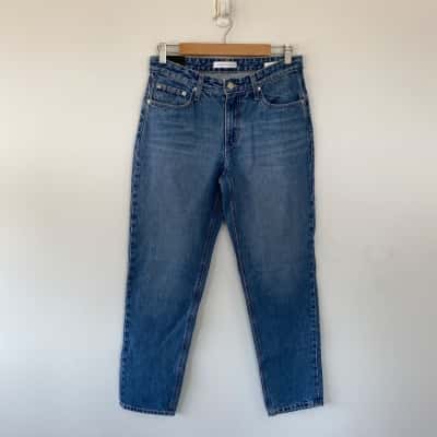 Nobody Denim Emidblue Phoebe Mid Rise Slim Straight Jeans Size 27 