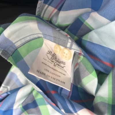 R.M. Williams Mens  Size L Checked Shirt Multicoloured 