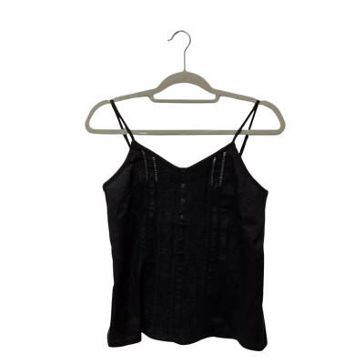 Ringers Western Womens Jessica Broderie & Lace Cami Top Size 8 Black  
