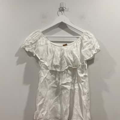 La Strada Off the Shoulder Top  Size XL White 