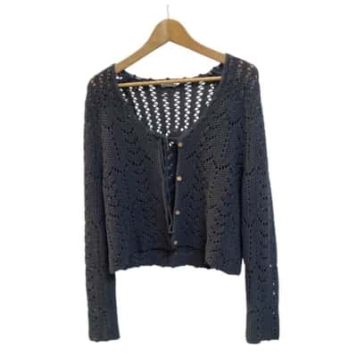 Ghanda Womens  Size L Cardigan Blue 