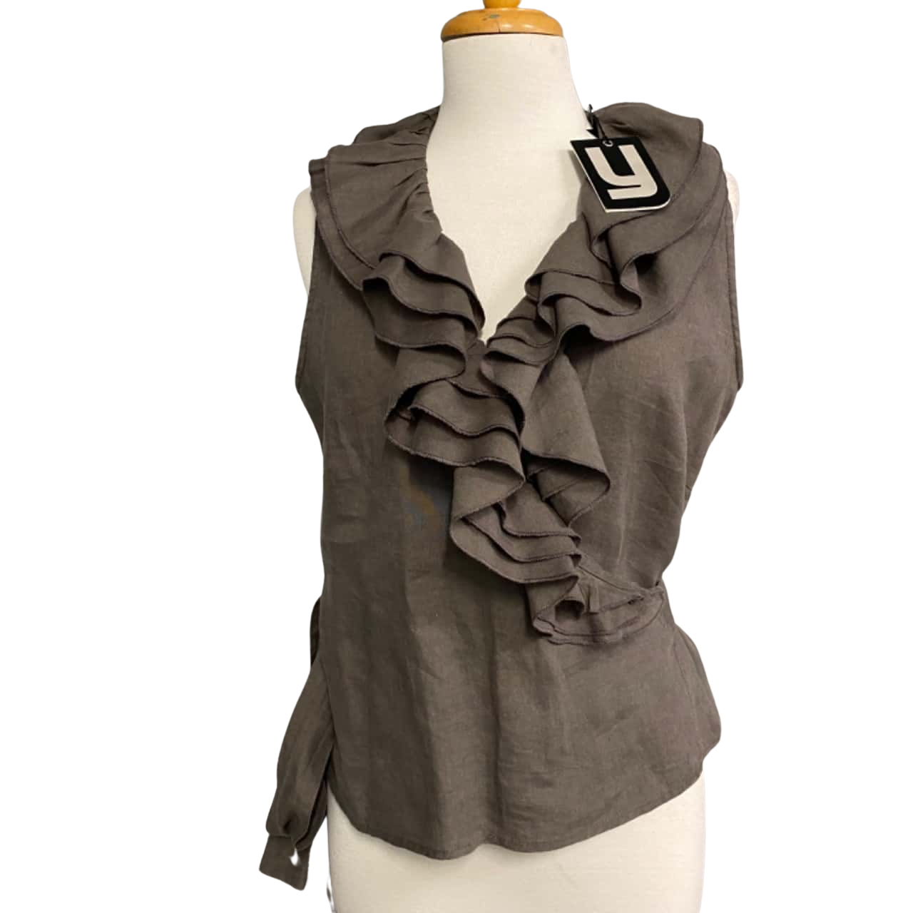 Débardeur Dentelle YAYA COLLECTION - Femme Taille L - Bleu Rayé - 100% Coton