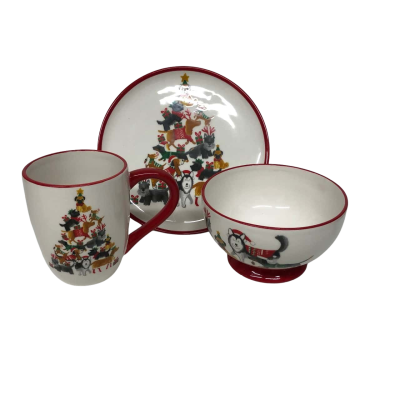 Christmas Morgan & Finch Cup/Bowl/Plate - NEW
