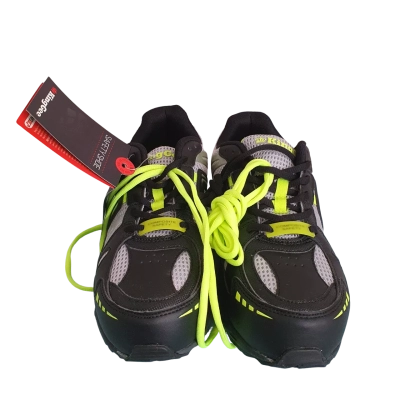 KingGee Mens/Womens  Size 7UK Safety Sneakers Black/Lime BN 