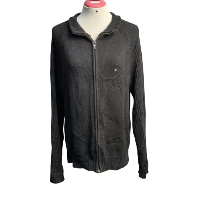 Tommy Hilfiger Mens  Size S Front Zipper Black  
