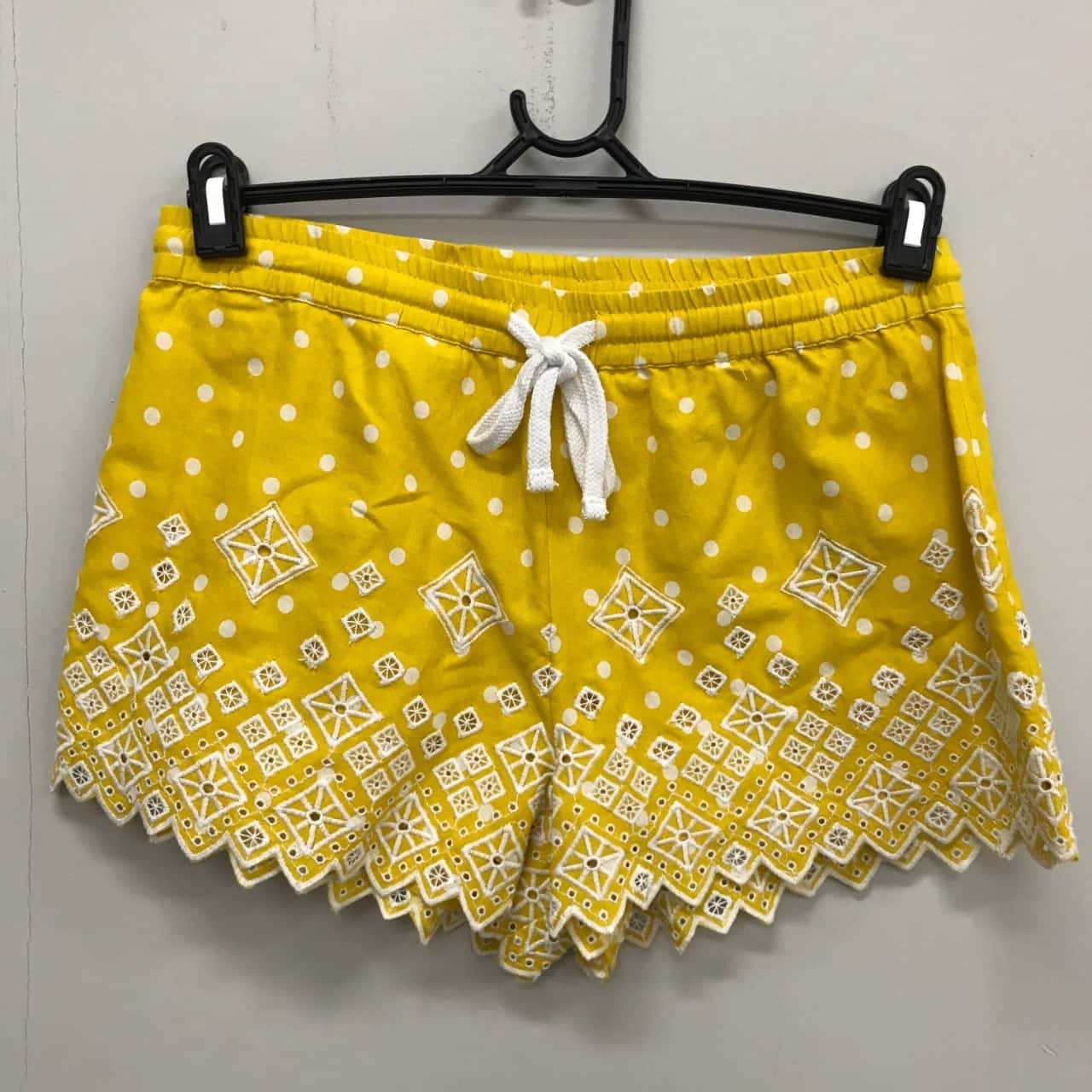 Seed Heritage 100 Cotton Drawstring Shorts Womens Size 8 Yellow