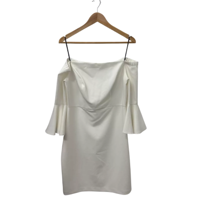  Jayson Brunsdon Womens  Size 12 Off The Shoulder Dress White 