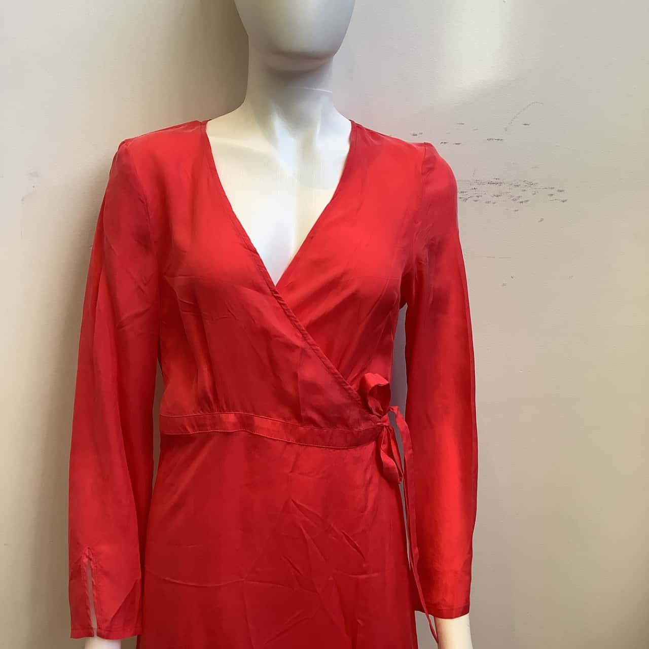 365 Days Womens Size S-M Wrap Dress Watermelon Red(s)