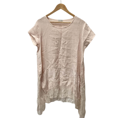  Made In Italy Short Sleeve Top Pink  (k)
