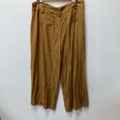 IRIS Maxi Womens  Size 12 Wide Leg Pants Mustard (k)