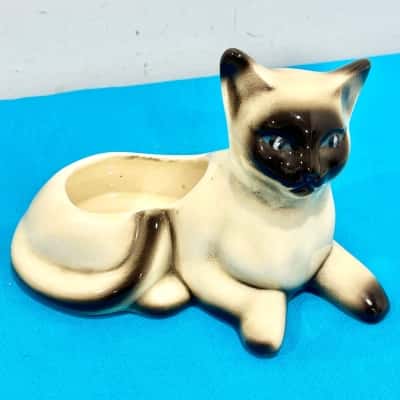 Vintage Siamese Planter 