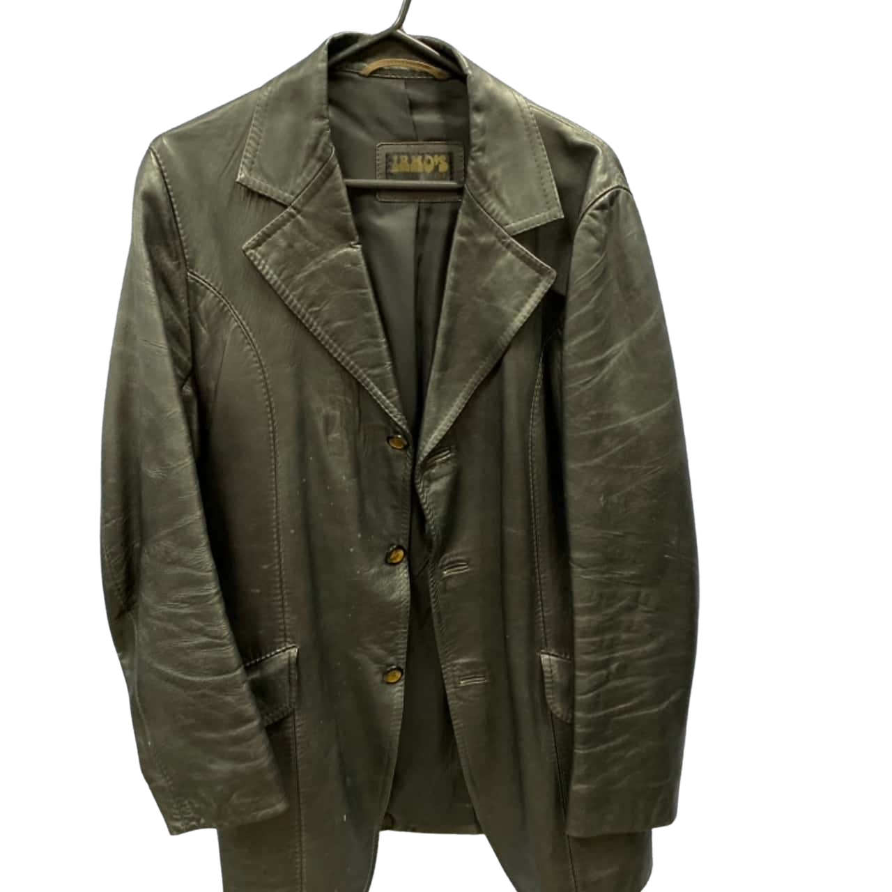 Other Mens Size 44 Black Irmos Roe leather Jacket made in England(s)