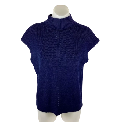 Trenery Knitted Tee Navy Blue Size XS