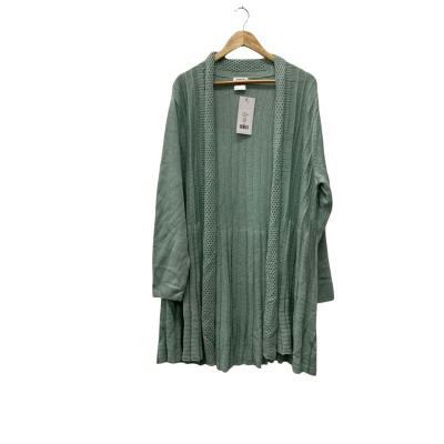 Damart Womens  Size 22 Longline Cardigan Olive /Sage