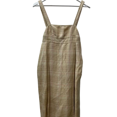 Scanlan Theodore Womens  Size L / M Sleeveless Dress  Beige / Checked 